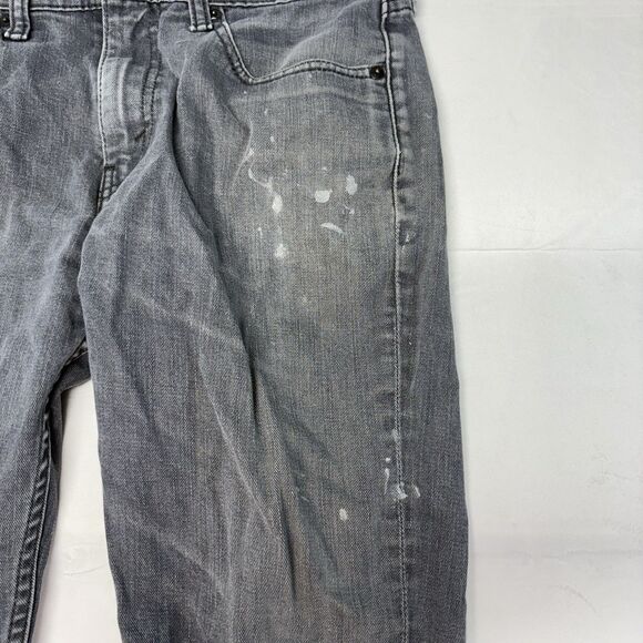 Levi’s 511 Gray Wash Distressed Denim Jeans Slim Straight Men’s W34 L34 - Picture 2 of 8